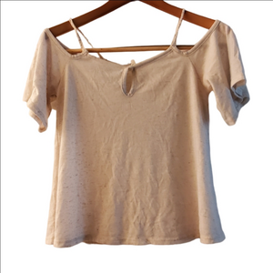 Creme off the shoulder blouse